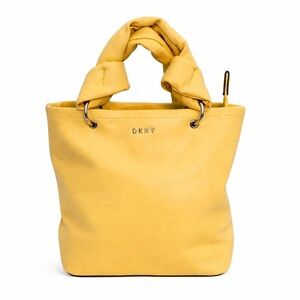 DKNY Yellow Leather Small Tote Bag